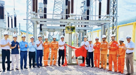 LỄ GẮN BIỂN ĐƯỜNG DÂY 110KV TRẠM CẮT 220KV PHƯỚC AN - ĐỒN PHÓ